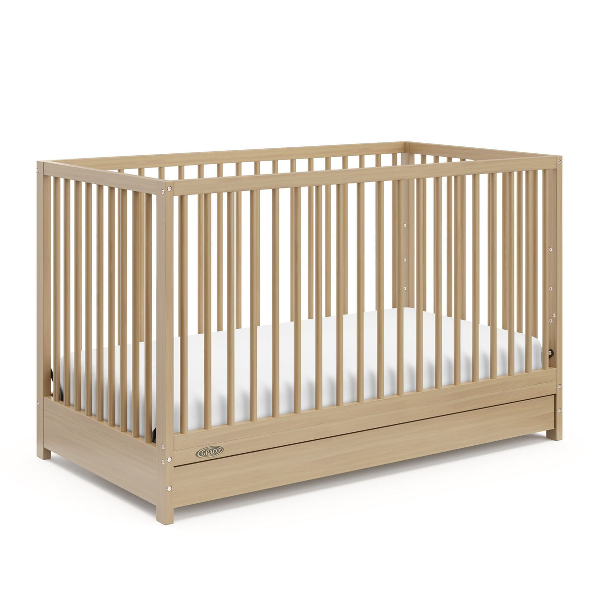 Teddi 4-in-1 Convertible Crib with Drawer, Driftwood