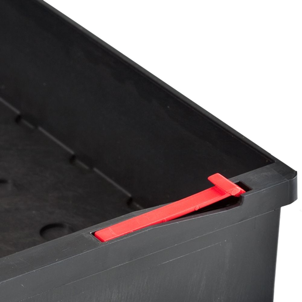 Mobile Tool Chest, 3 Small, 1 Medium & 1 Large Drawer, Black