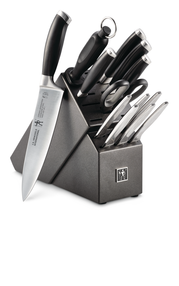 Stainless Steel Forged Generation Knife Block Set, Ergonomic Grip, 14-pc