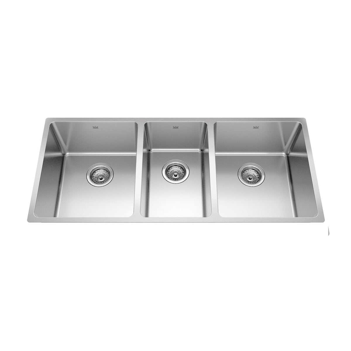 Brookmore Undermount Triple Bowl Kitchen Sink, 41.5-in x 18.1-in x 9-in, Stainless Steel