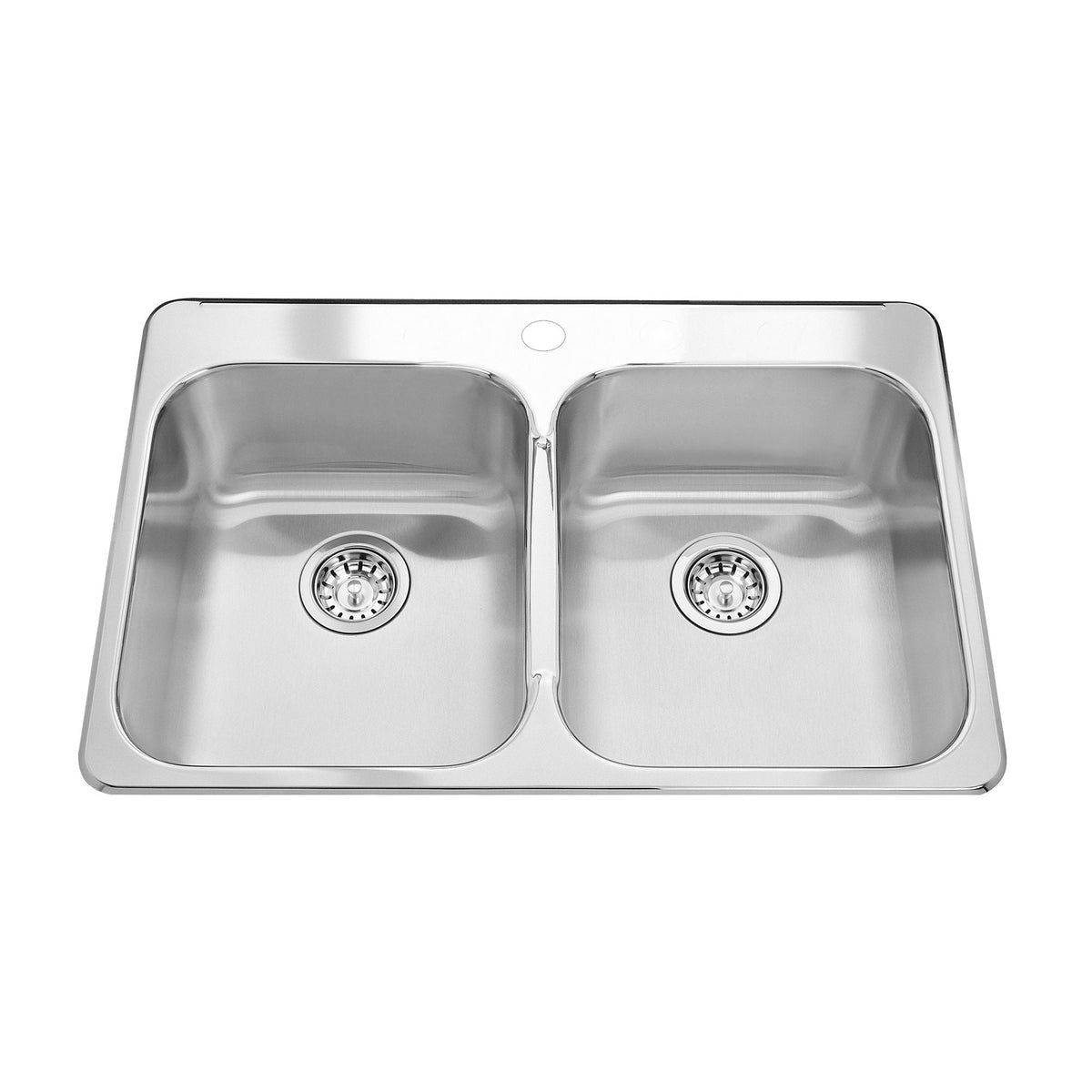 Kitchen Top Mount Double Ledgeback Sink, 8 inch deep