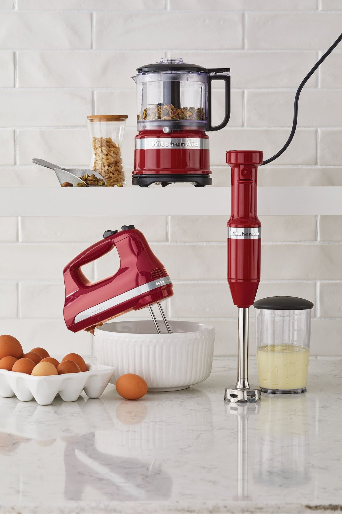 Compact 3.5 Cup Food Chopper/Mini Food Processor with Dishwasher Safe Parts, Empire Red