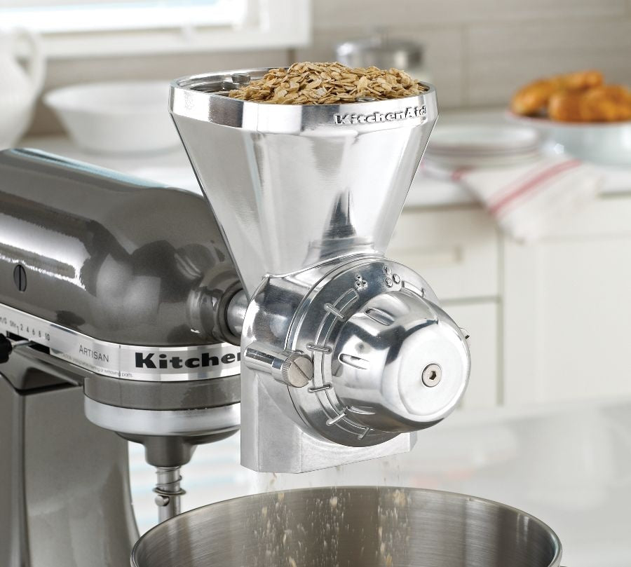 Grain Mill Stand Mixer Attachment with 12 Grind Levels