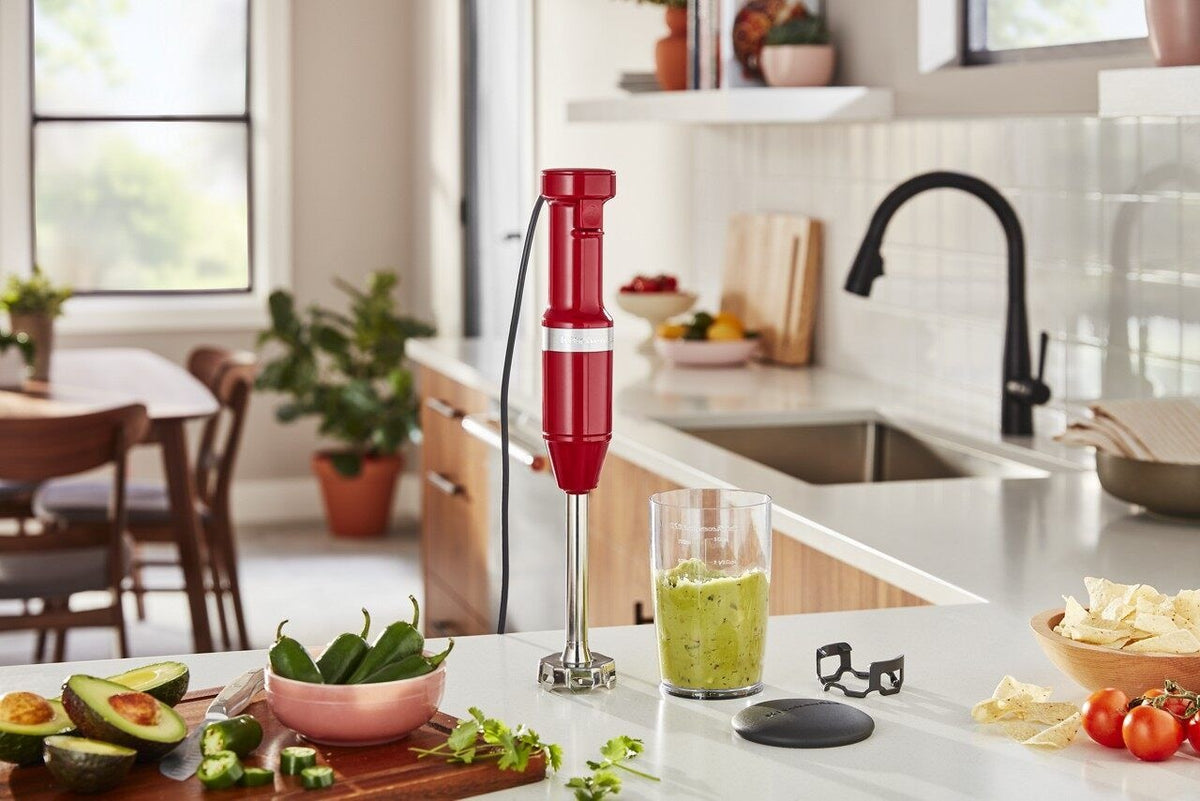 Variable Speed Corded Hand Blender with Blending Jar, Empire Red