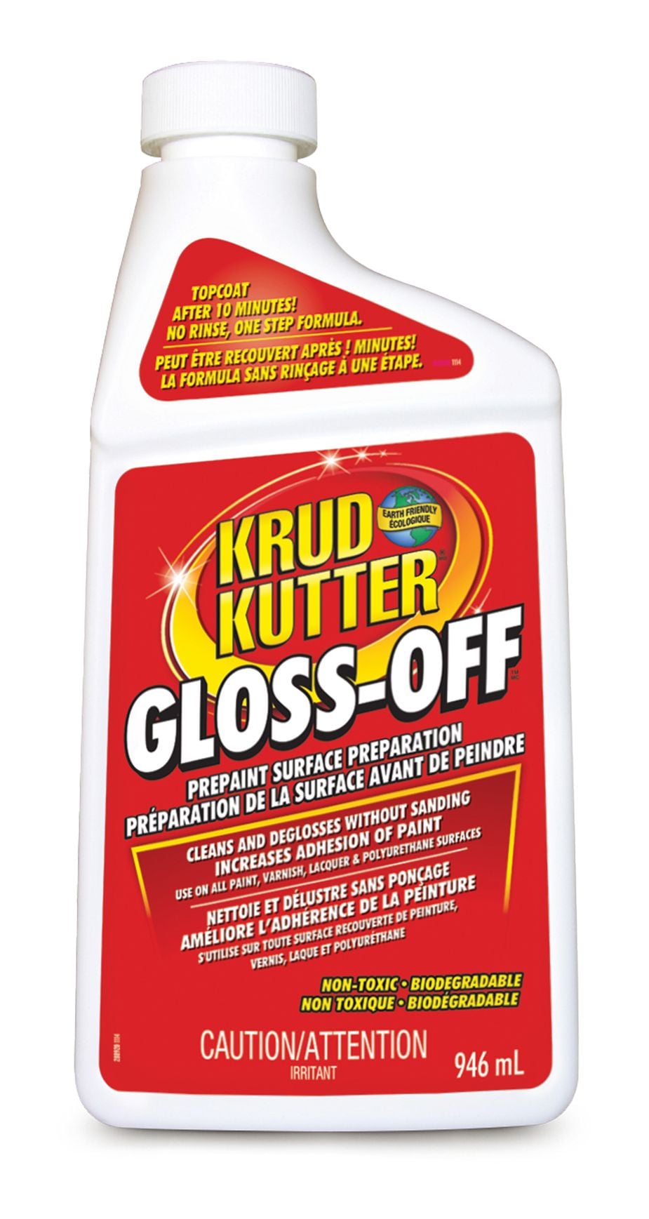 Gloss-Off Pre-Paint Surface Preparation, Cleaner & Deglosser Without Sanding, 946-mL