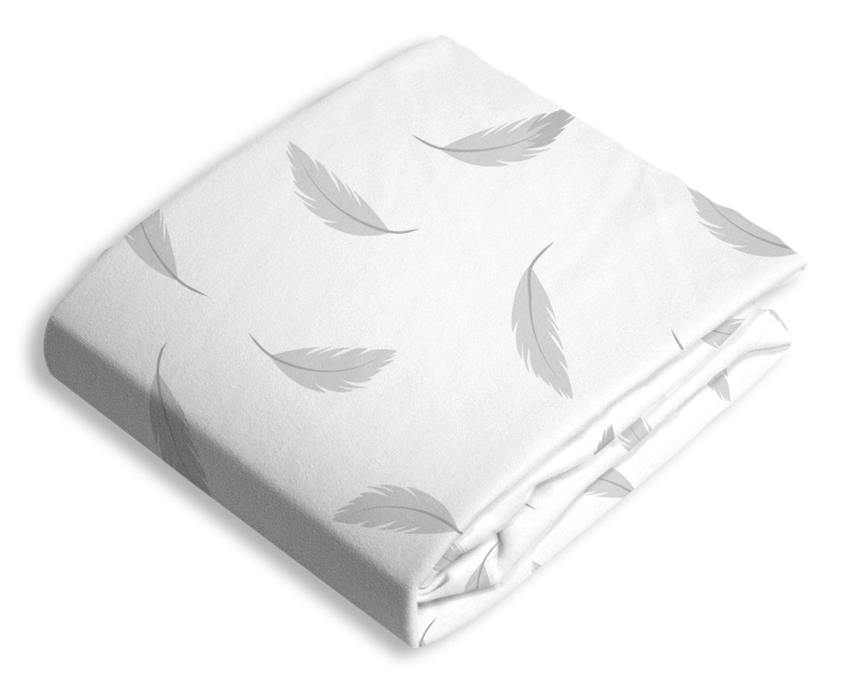 Percale Changing Pad Cover, Feathers