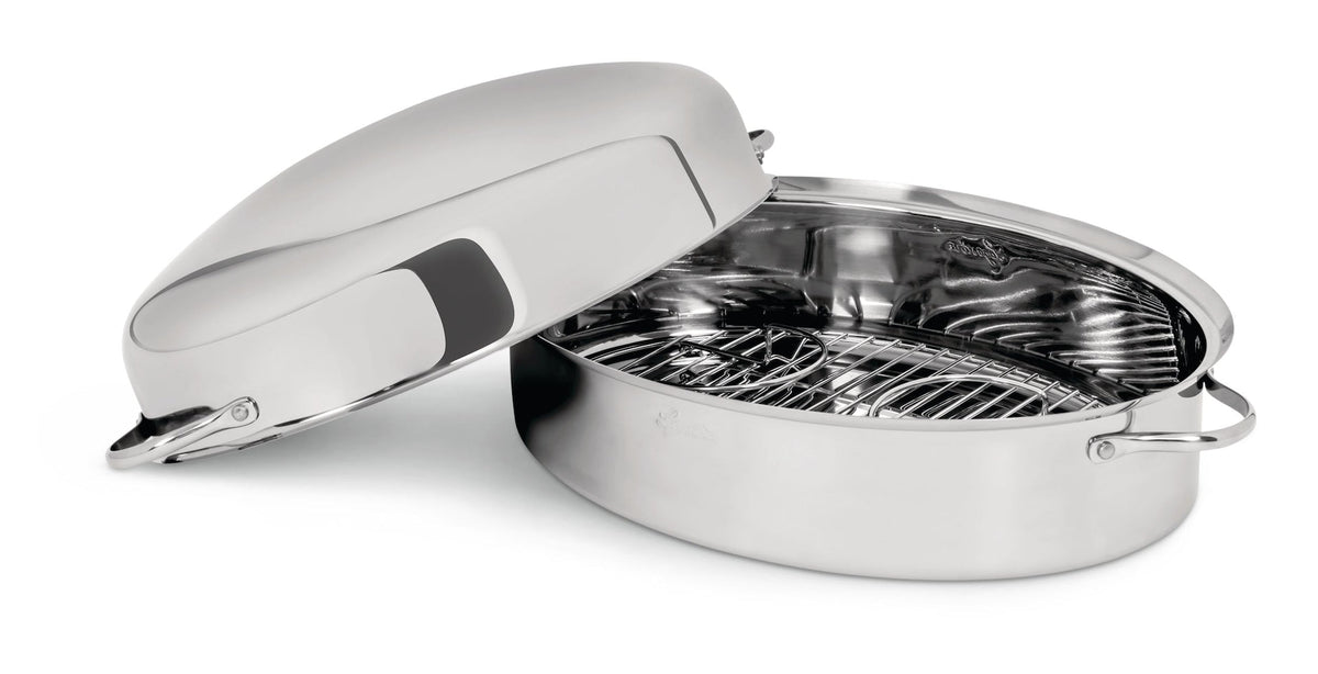 18/10 Stainless Steel Roaster with Removable Rack, 43 x 33cm