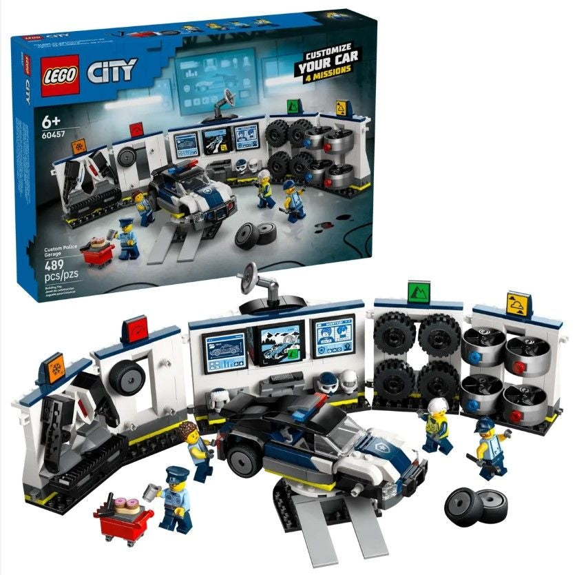 City Custom Police Car Garage - 60457, 489-pcs, Ages 6+