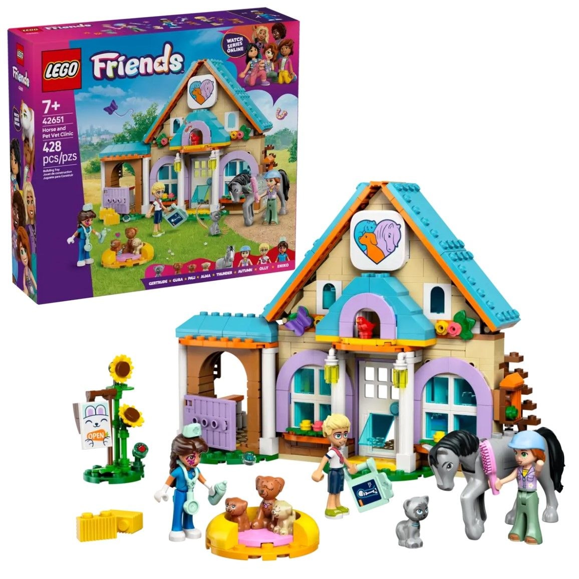 Friends Horse and Pet Vet Clinic Set - 42651, 428-pcs, Ages 7+
