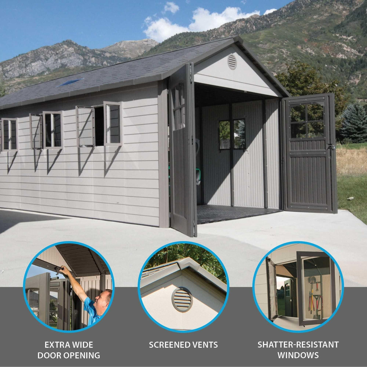 Lifetime Outdoor Storage Shed, 11-ft x 21-ft