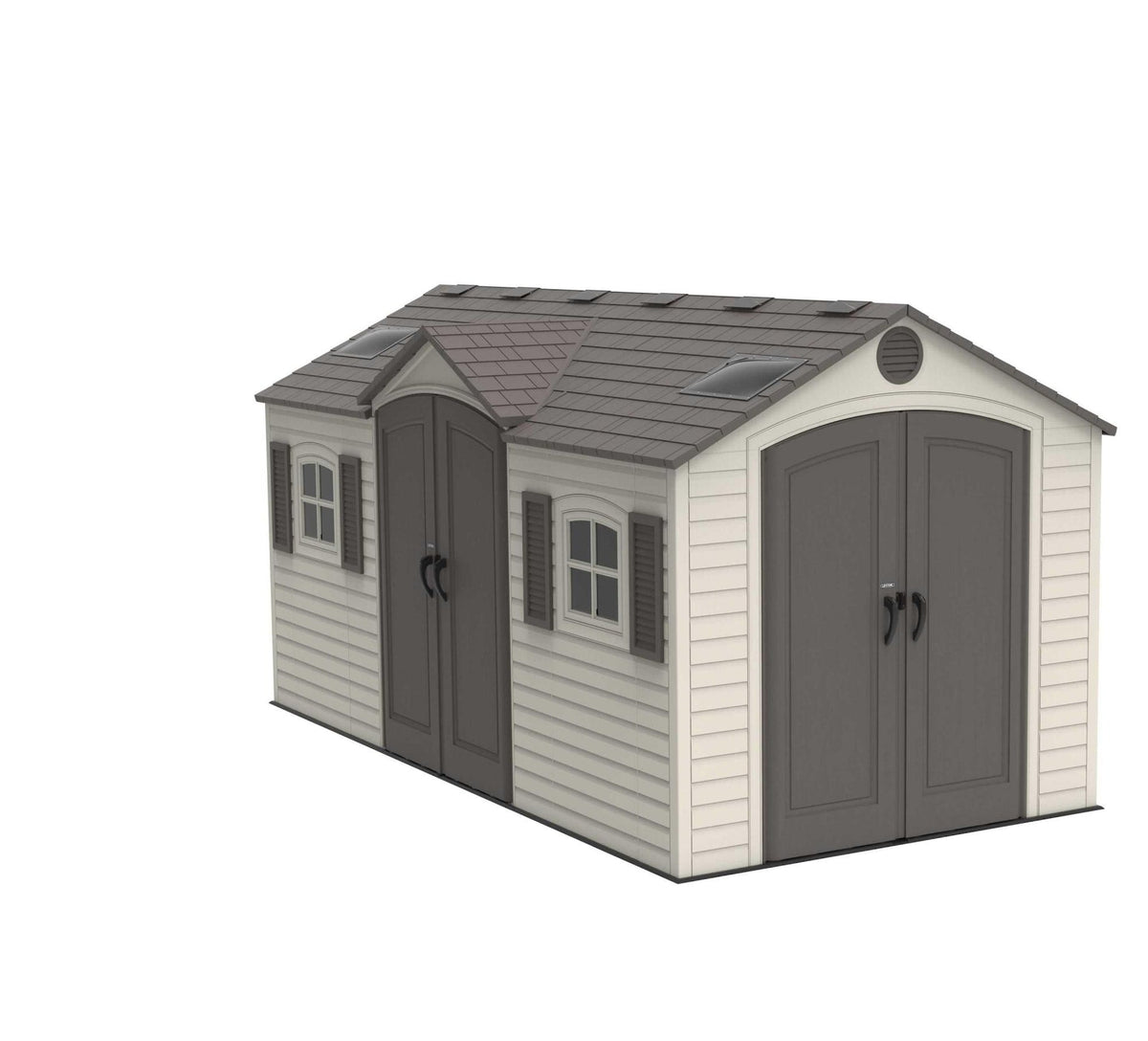 Lifetime Outdoor Storage Shed with Dual Side Entry, 15 x 8-ft