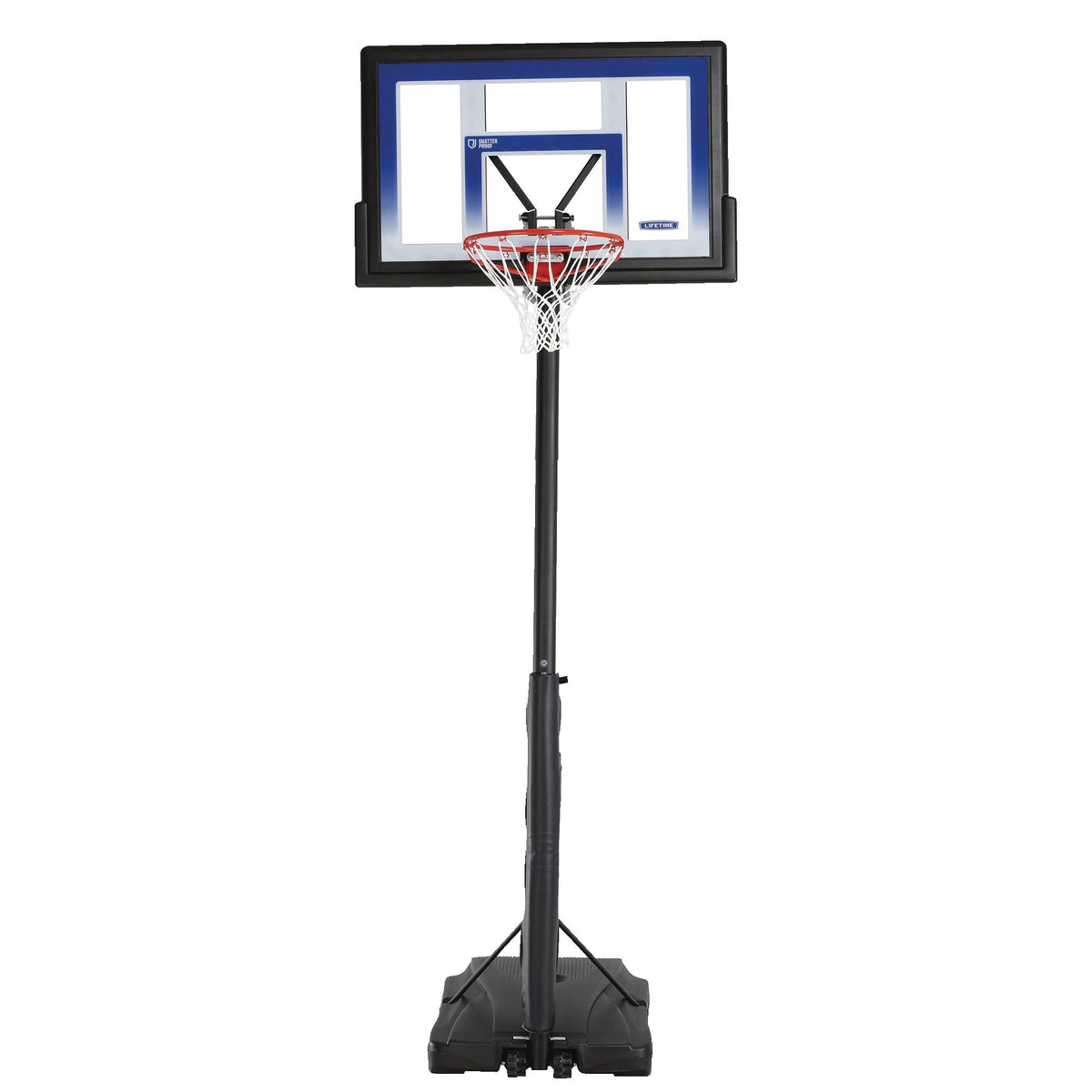 Lifetime Portable Adjustable Basketball Backboard, Hoop & Net System, 48-in