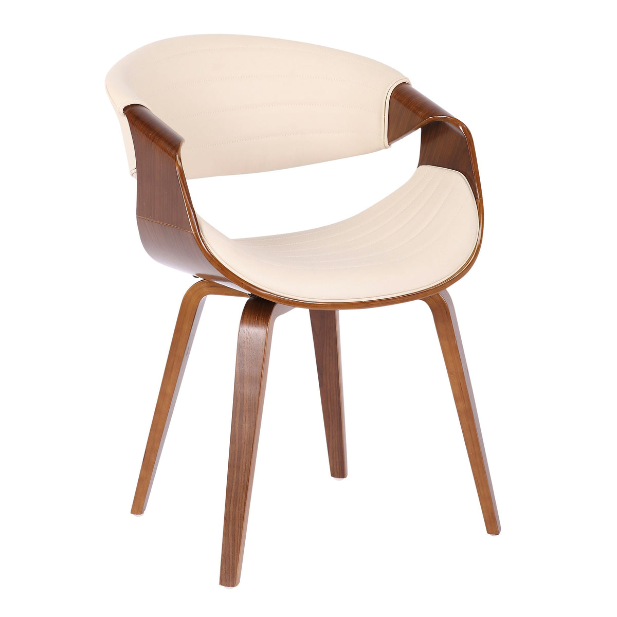 Symphony Faux Leather Dining/ Accent Chair, Cream