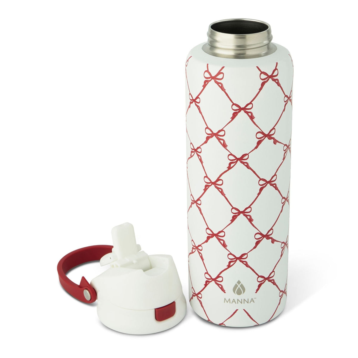 Manna Hydra 946-mL Stainless Steel Bottle with Bows Design
