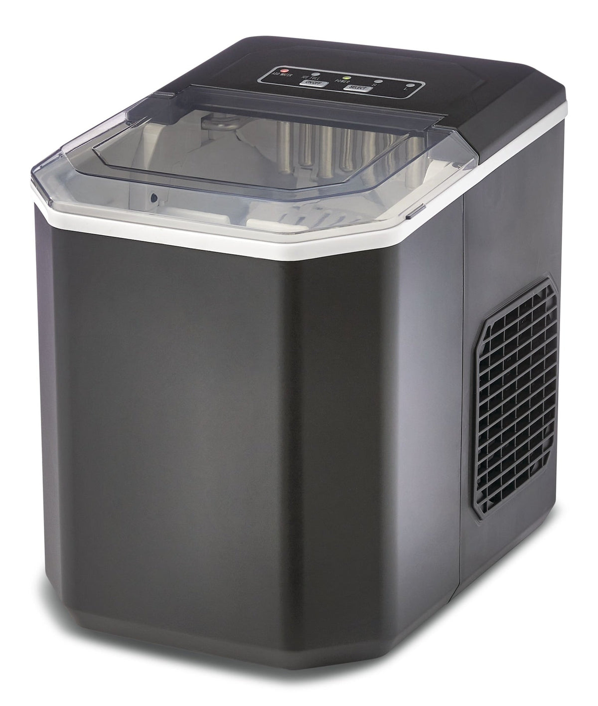 Compact Countertop Ice Maker with LED Display, 26-lb Ice/Day, Black