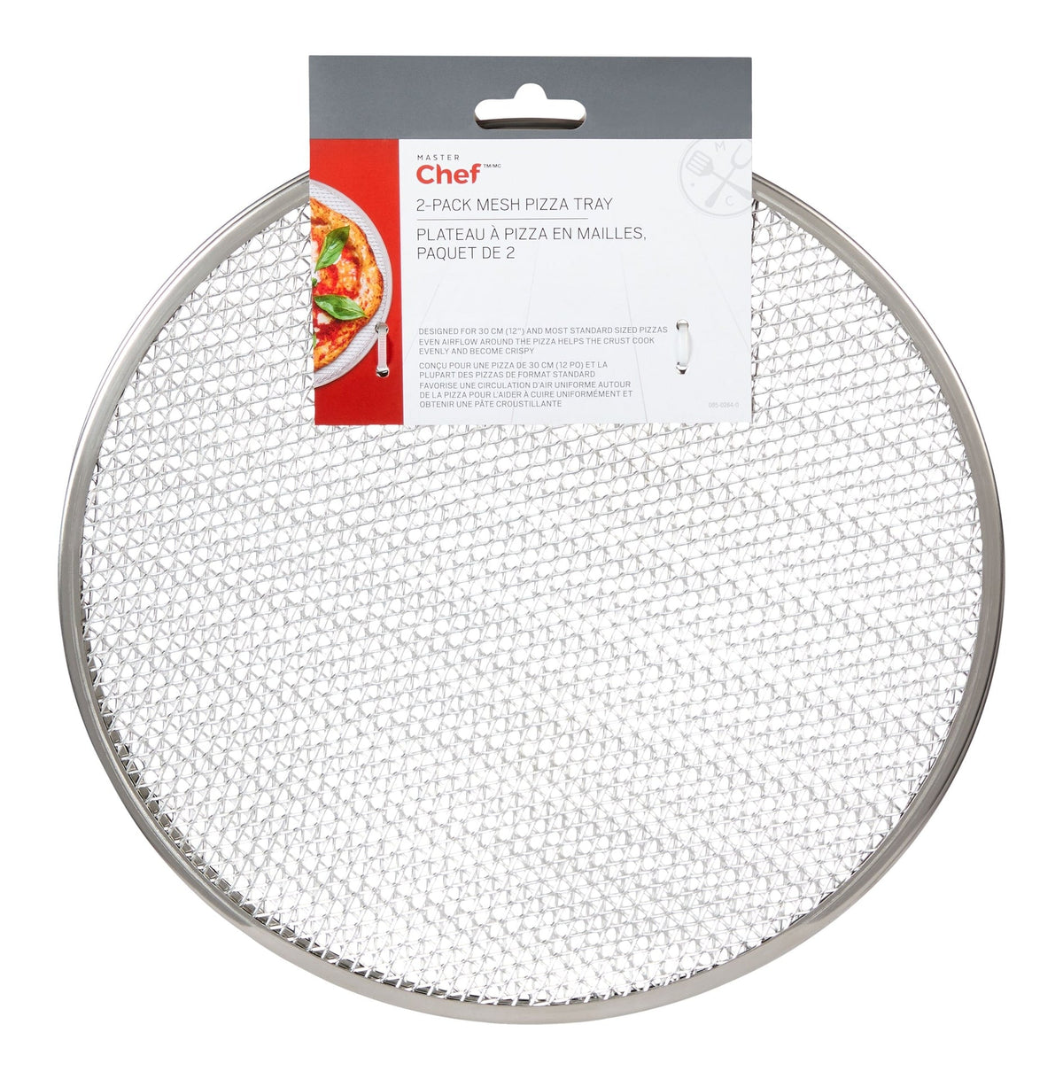 Mesh Round Pizza Tray Set, 2-pk