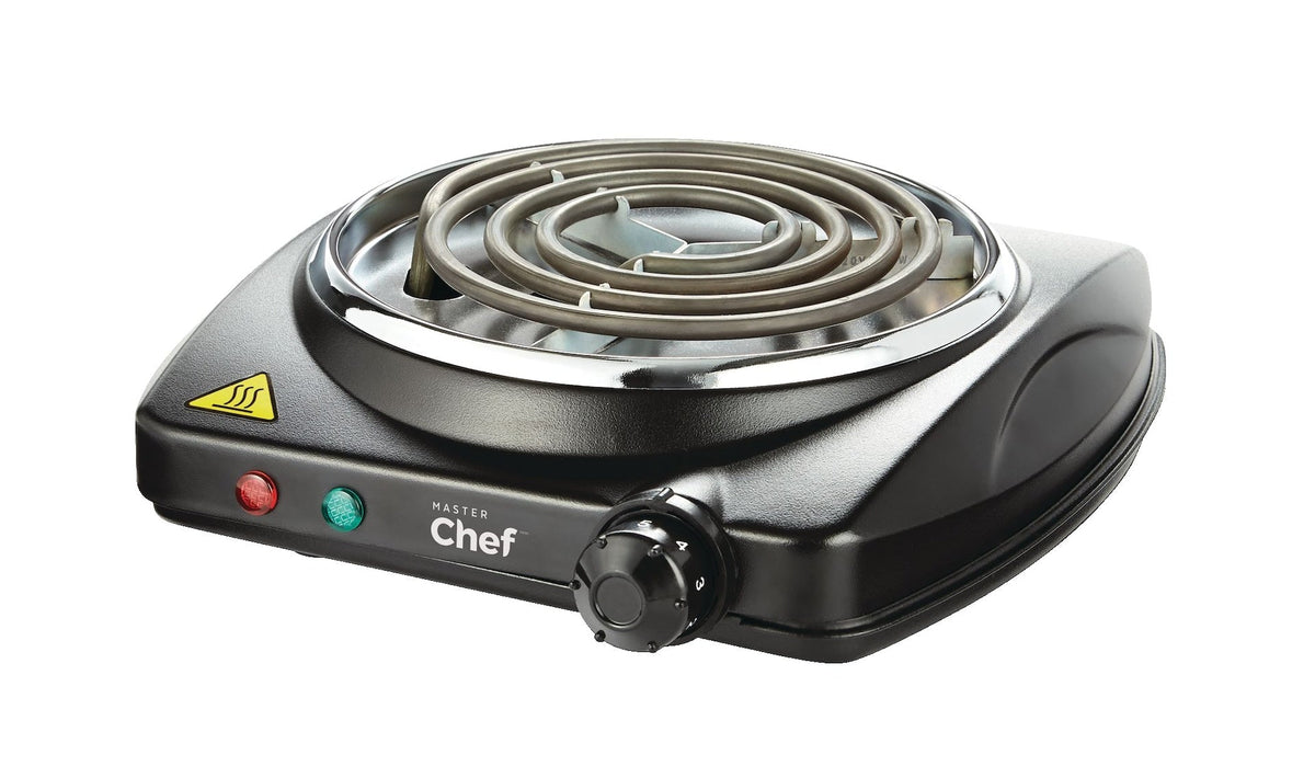 Single Burner Hot Plate, Black, 1000W