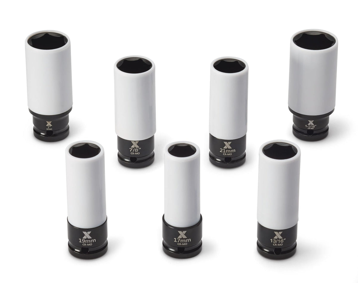 MAXIMUM 1/2-in Drive Wheel Protector Deep Impact Socket Set, 7-pc