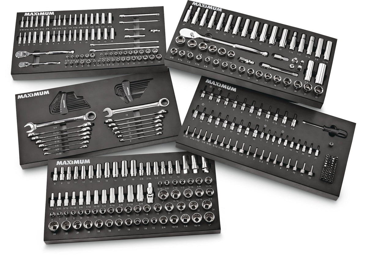 MAXIMUM Professional Grade Socket Set, 346-pc, CRV, Nickel-Chrome Plating