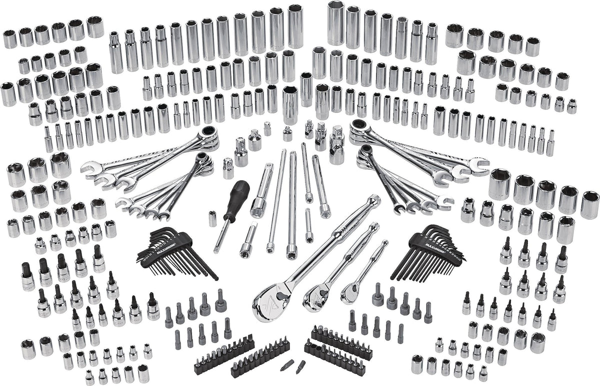MAXIMUM Professional Grade Socket Set, 346-pc, CRV, Nickel-Chrome Plating