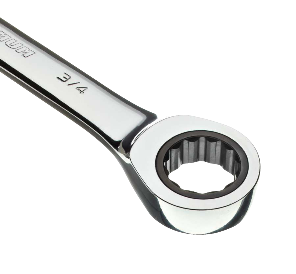 MAXIMUM Ratcheting Wrench Set, SAE, Nickel-Chrome Plating, 7-pc