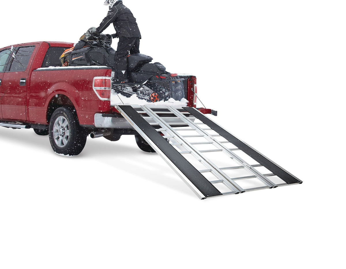 Aluminum Tri-Panel Folding Aluminum Loading Ramp, Non-Slip & Stable Base, 85 x 54-in, 1500-lb