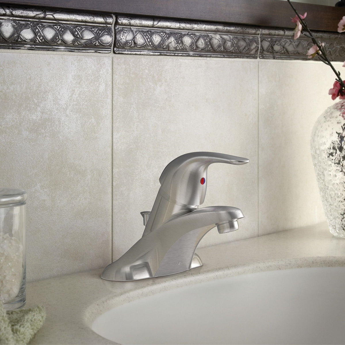 Adler Single Handle Bathroom Faucet, Spot-resistant Brushed Nickel
