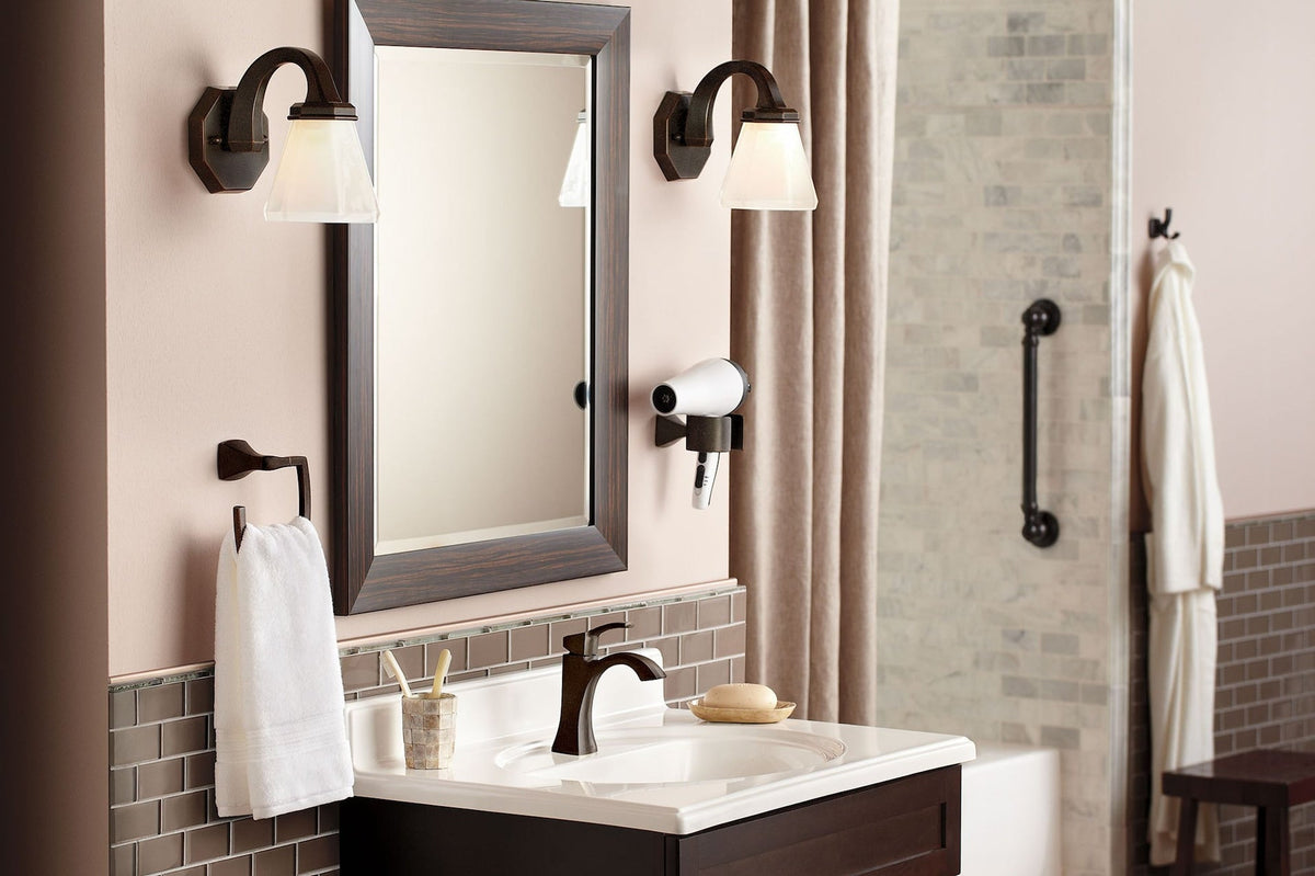 Voss Double Handle High Arc Single Hole Bathroom Sink Faucet, WaterSense Certified, Oil Rubbed Bronze