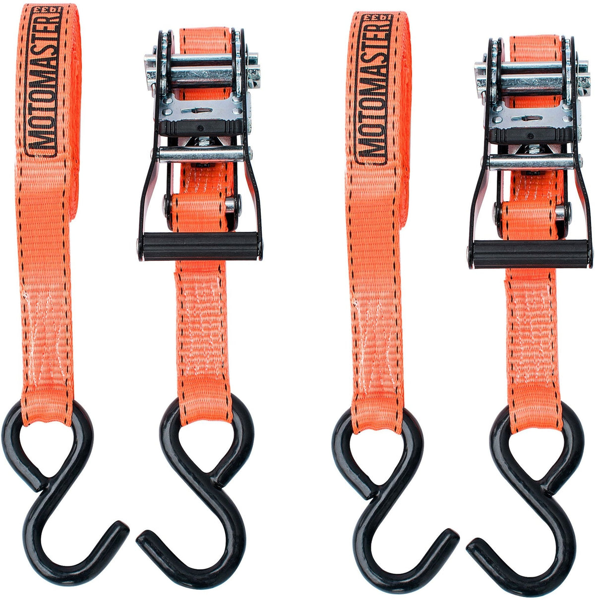 3,000-lb Heavy Duty Ratchet Tie Down Strap, Non-Padded, 1-in x 10-ft, 2-pk