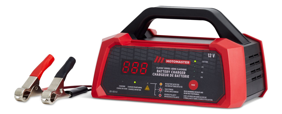 Classic Series Smart Battery Charger/Maintainer, Fully Automatic, 8/4/2-Amp, 12V