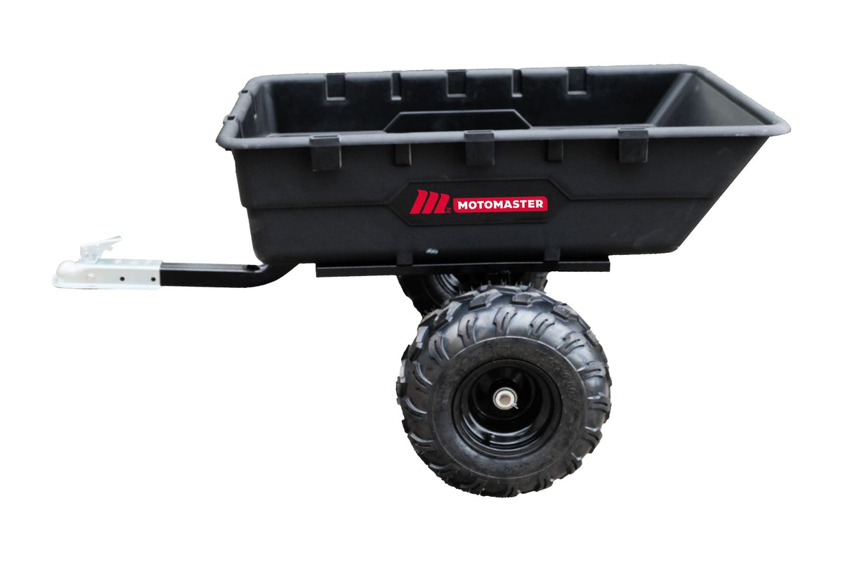Poly Bed Utility Trailer Cart with Steel Frame, Black, 1100-lb
