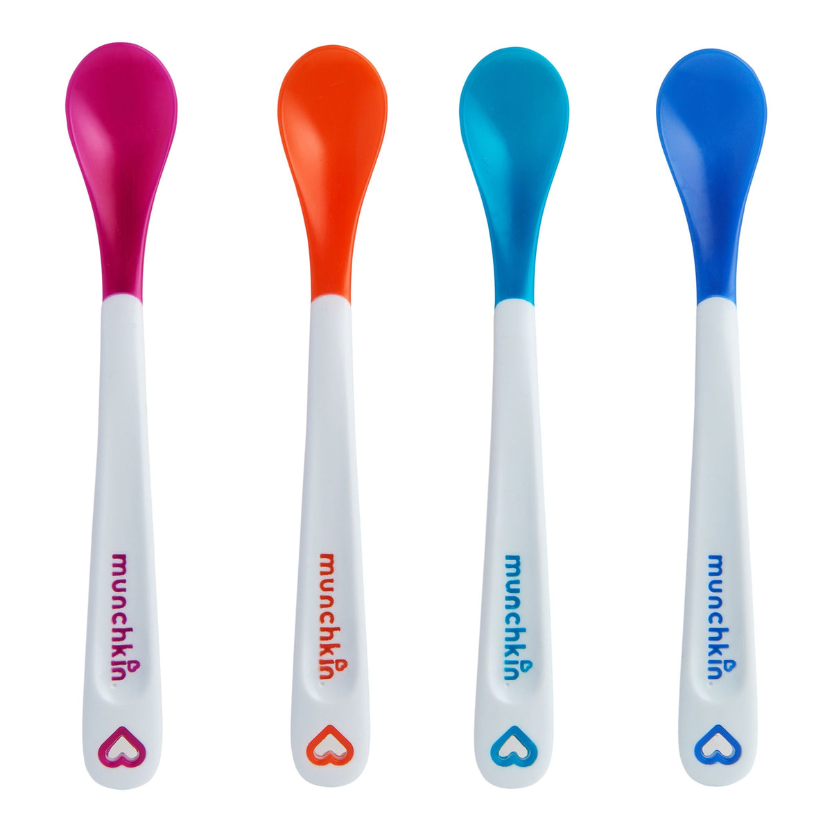 White Hot Safety Baby Spoons, 4-pk