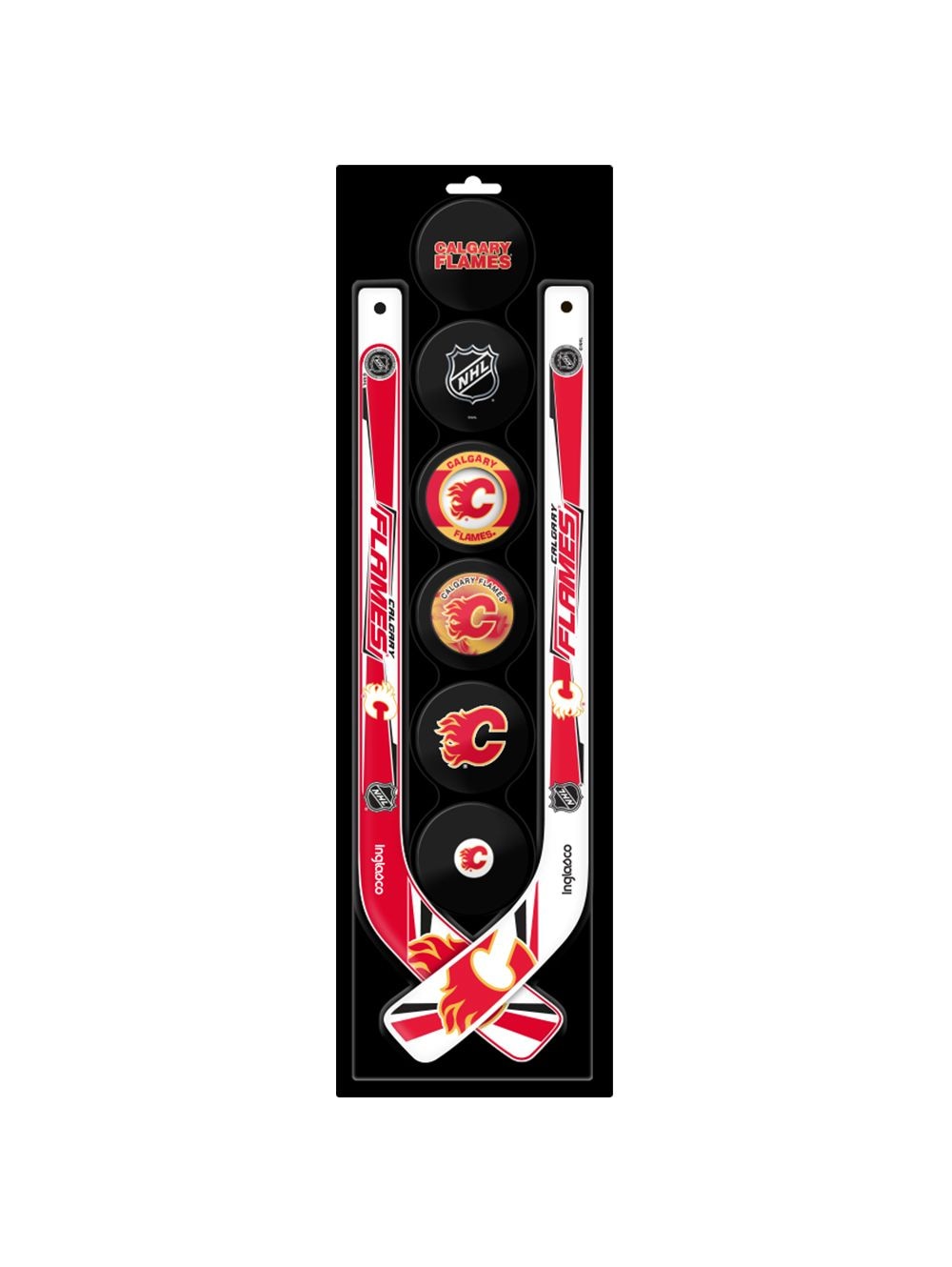 Mini Hockey Pucks & Sticks Set, 8-pcs