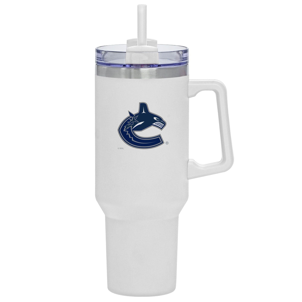 Travel Mug with Straw and Handle, 40-oz