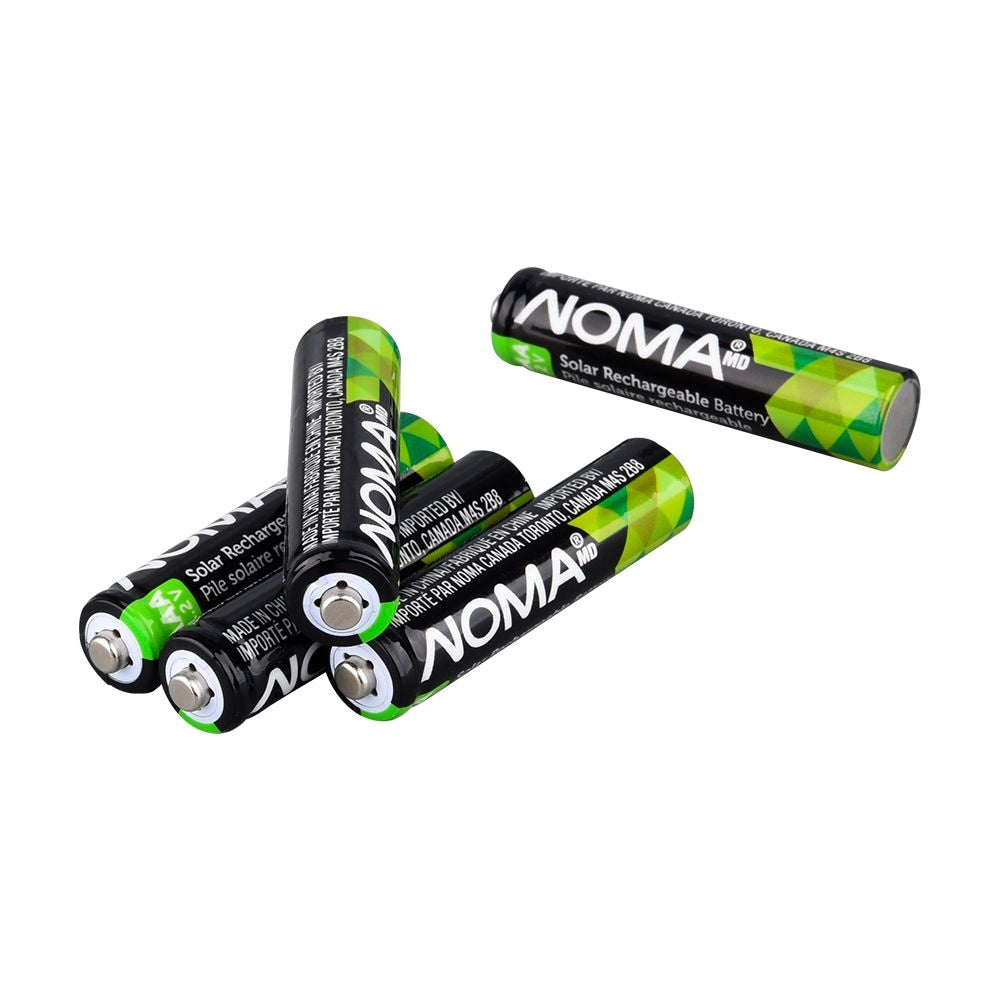 AAA Ni-MH 300mAh Rechargeable Batteries for Solar Lights, 1.2V, 4-pk