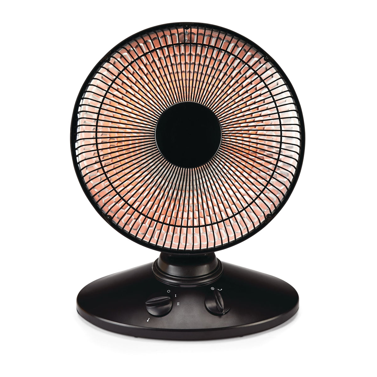 Oscillating Parabolic Dish Portable Radiant Electric Space Heater, 1000W, Black
