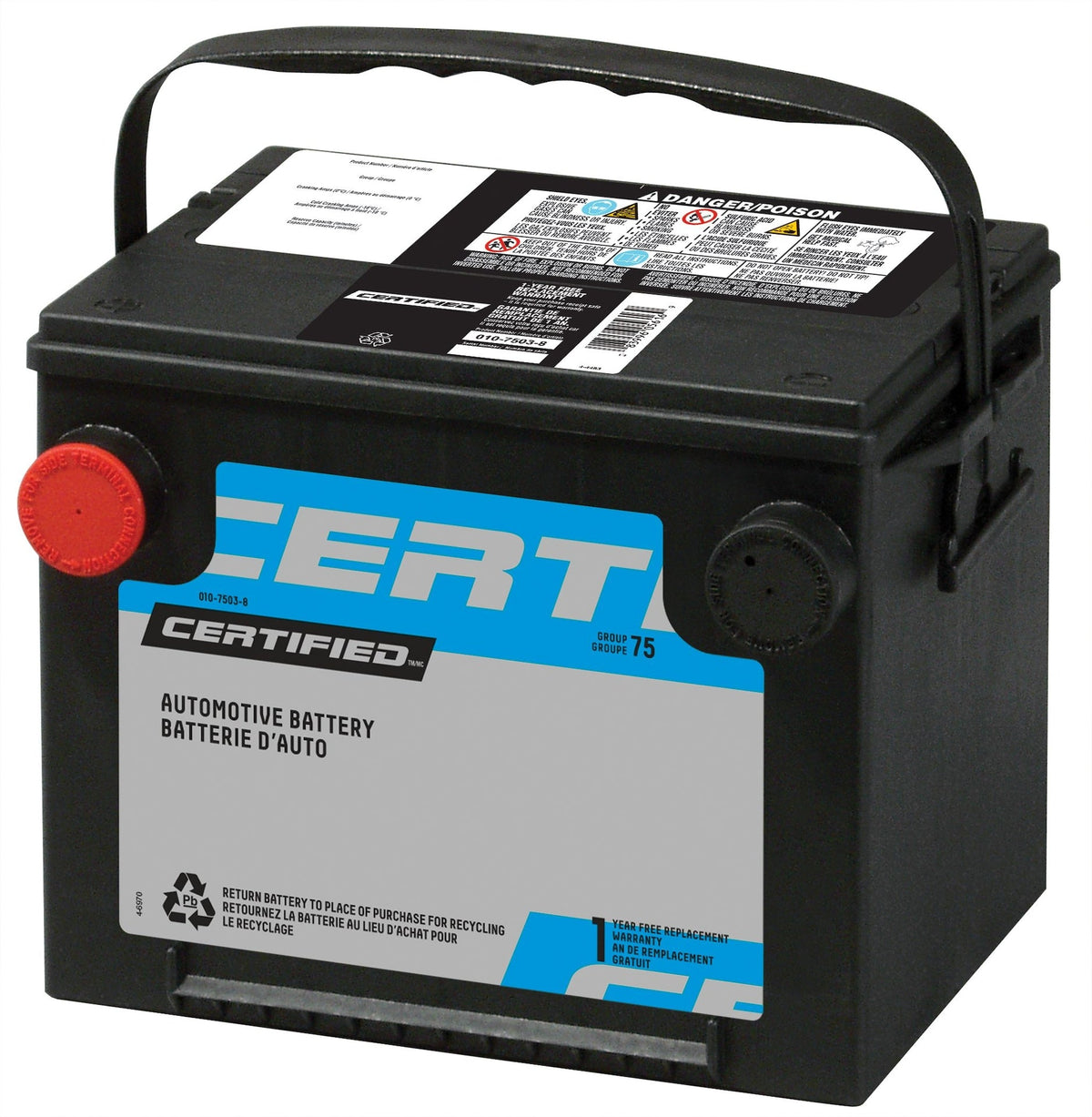 REDTOP 9004-003 Group Size 34/78 AGM Battery, 800 CCA