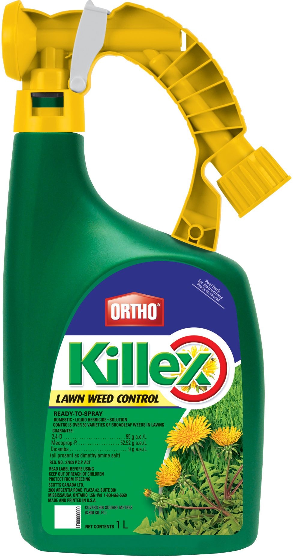 Killex Ready-to-Spray Lawn Weed Control/Killer, Herbicide, 1-L