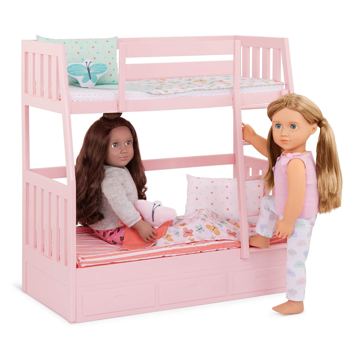 Toy Bunk Bed Playset with Accessories for Ages 3+