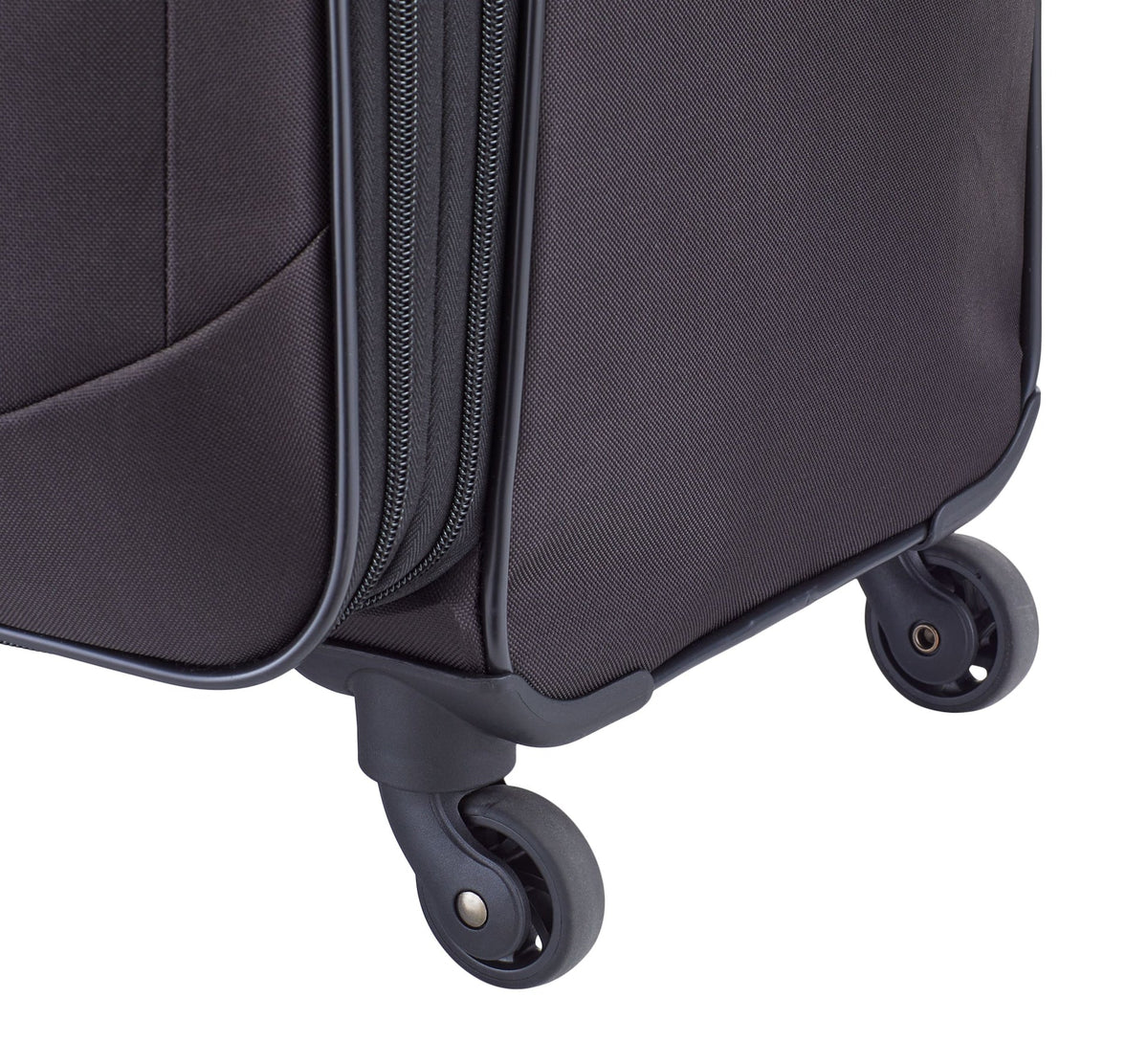 Outbound Softside Spinner Wheel Medium Travel Luggage Suitcase, Black, 24-in