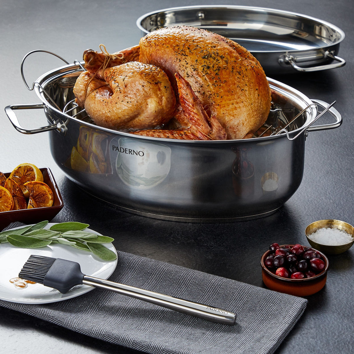 18/10 Stainless Steel Multi-Roaster with Removable Rack, 50.3 x 18cm