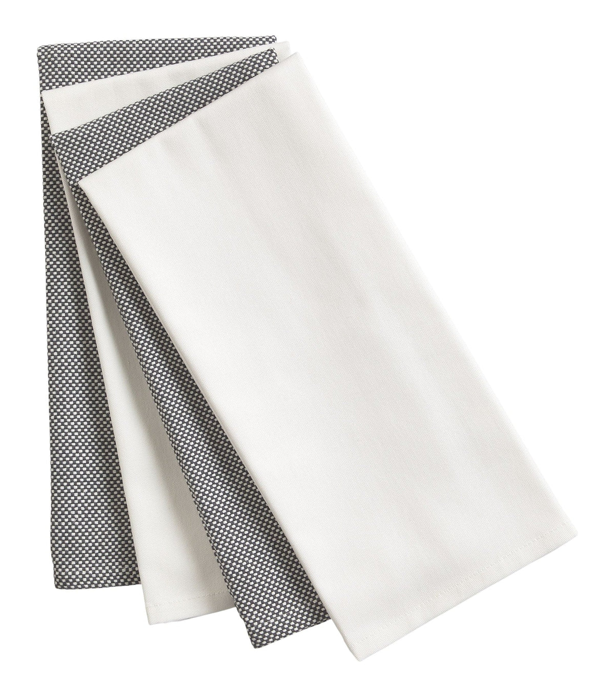 All-Purpose Cotton Kitchen Towels, Grey, 4-pk