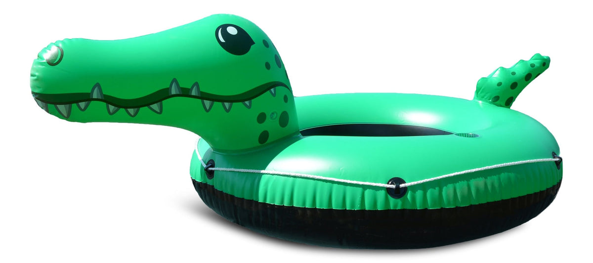 Inflatable Crocodile River/Lake Float Tube, 1-person, Green