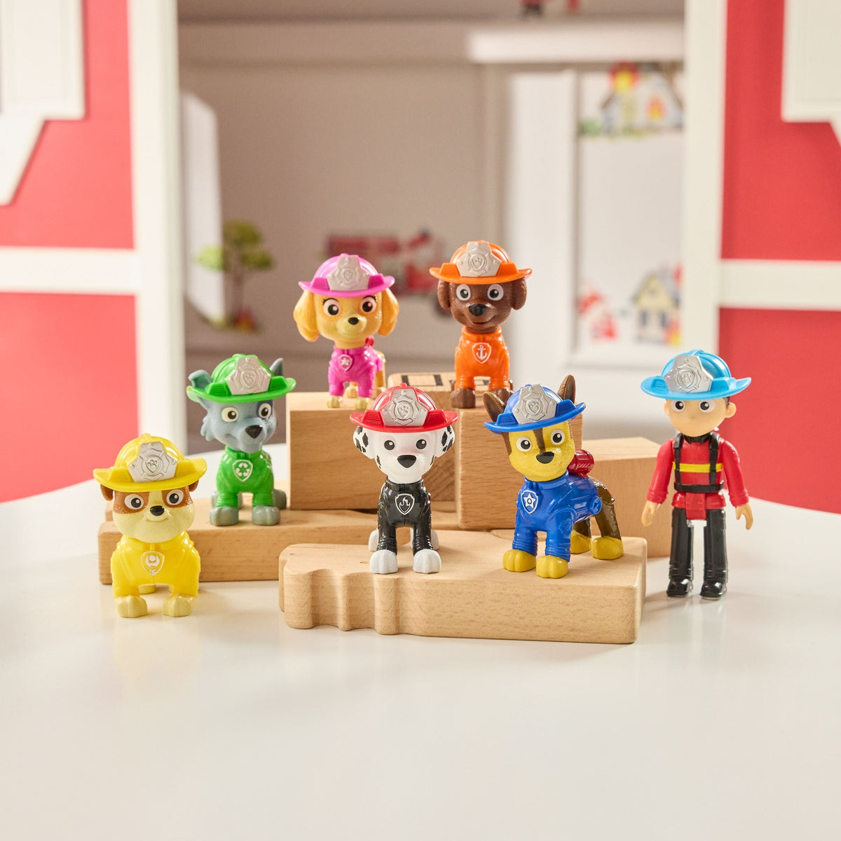 Fire Rescue Team Pack Playset with 7 Collectible Figures, Ages 3+