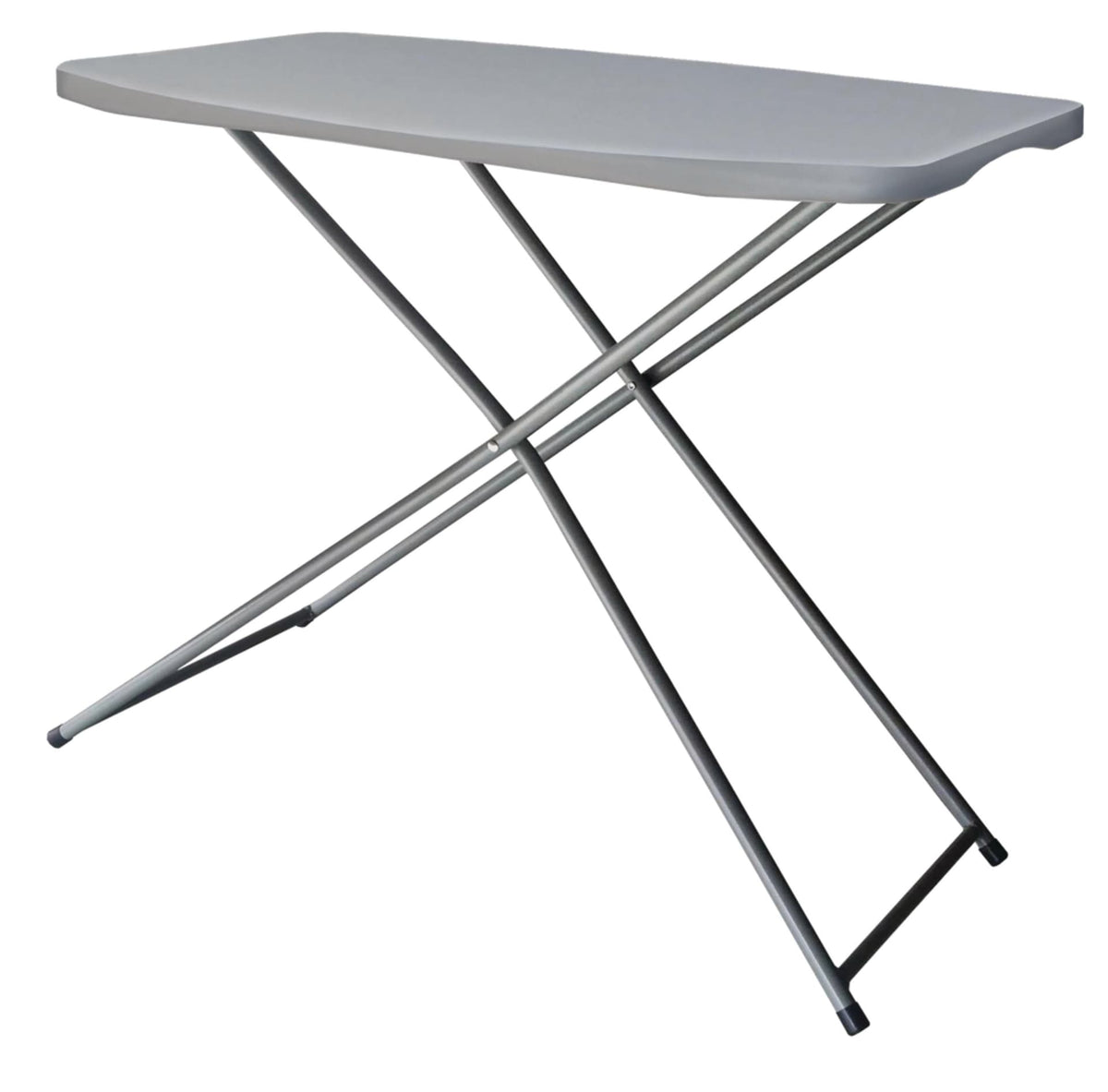 Height Adjustable Plastic & Metal Portable Folding Activity Table, Indoor/Outdoor, White