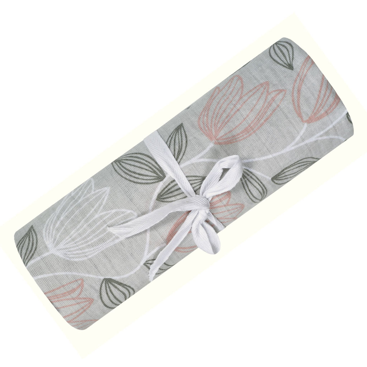 Cotton Muslin Baby Swaddle Blanket, Tulips