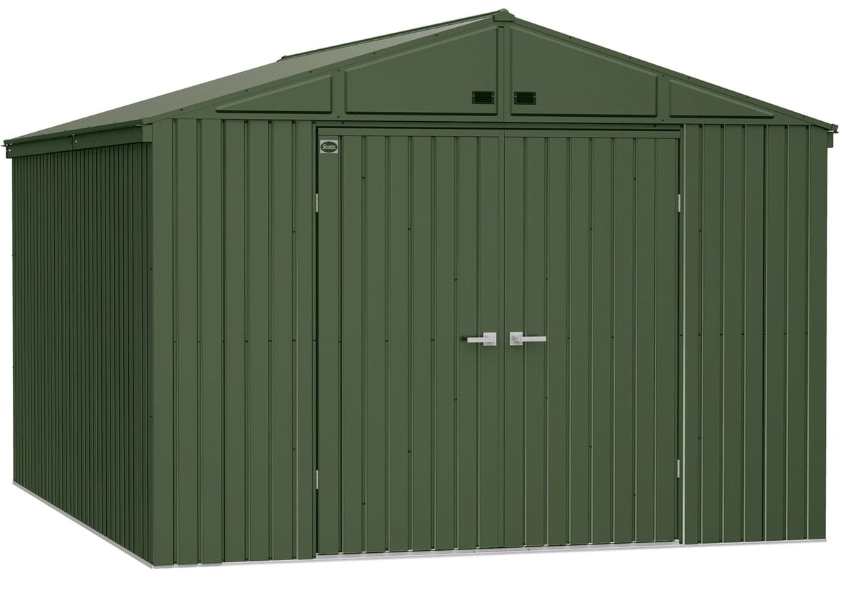 10x14-ft Green Corrosion-Resistant Lawn Care Storage Shed