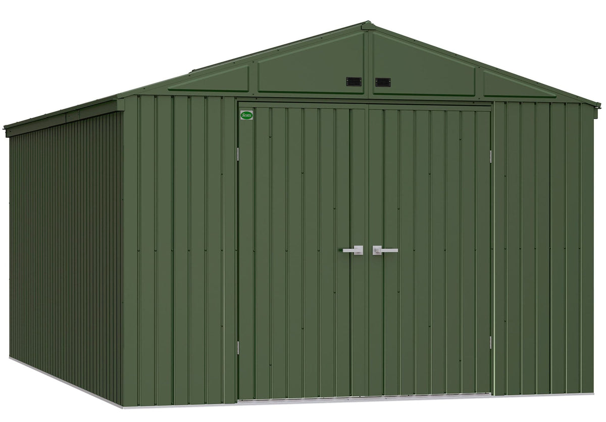 10x14-ft Green Corrosion-Resistant Lawn Care Storage Shed