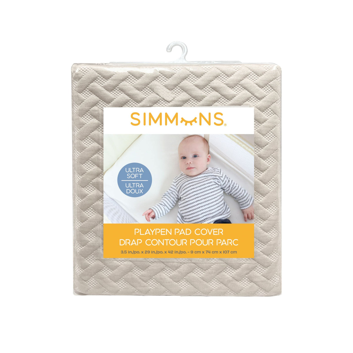 Playpen Ultra Soft Pad Cover, Sand, 42-in