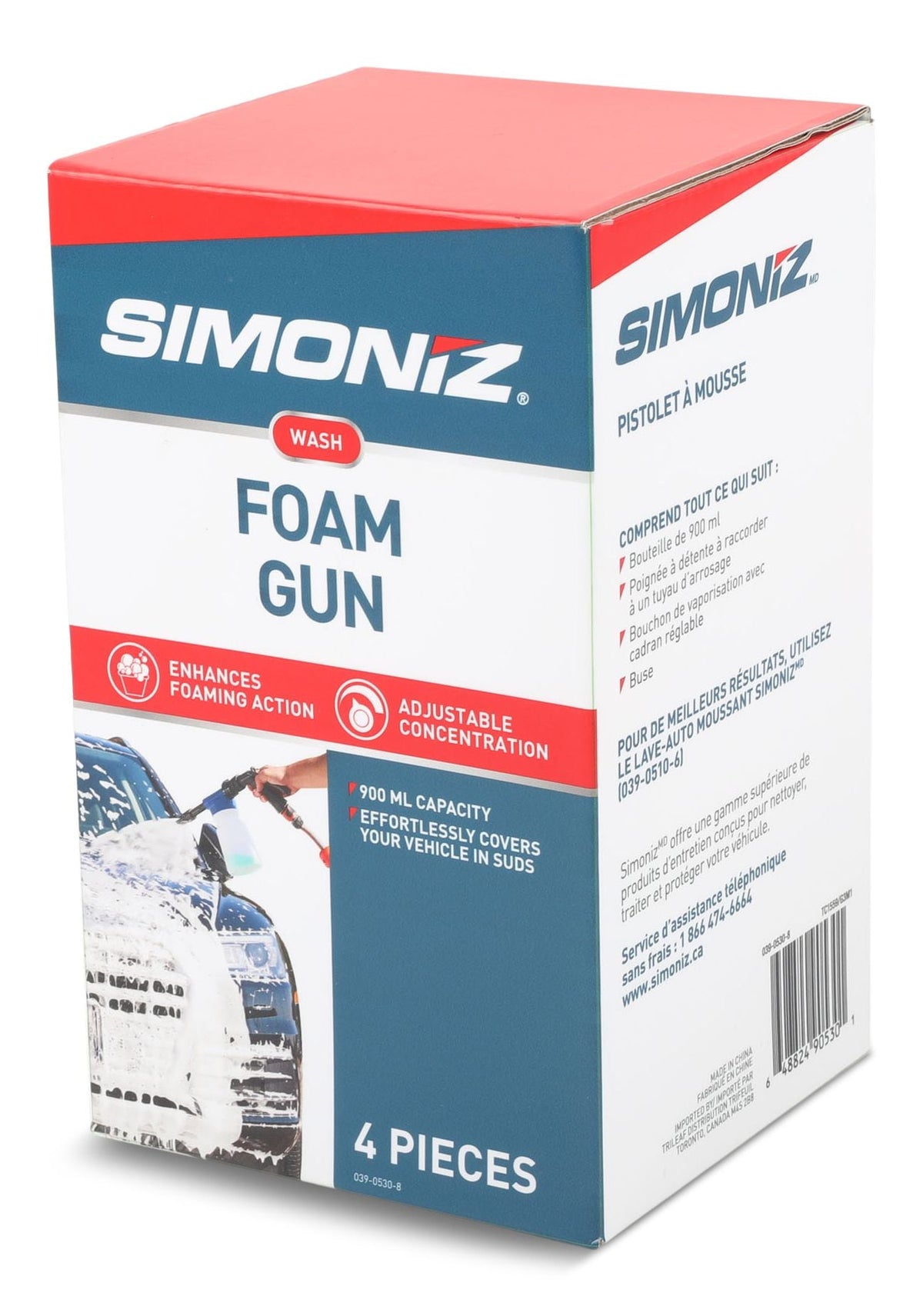 Wash Foam Gun, Blue, 4-pc, 900-mL